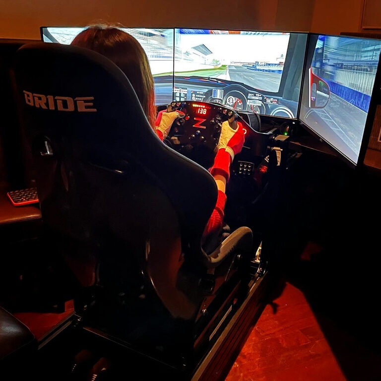 Racing simulator in simulator shop